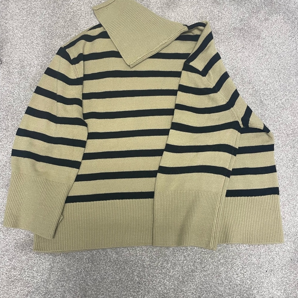 Striped Beige and Black Sweater